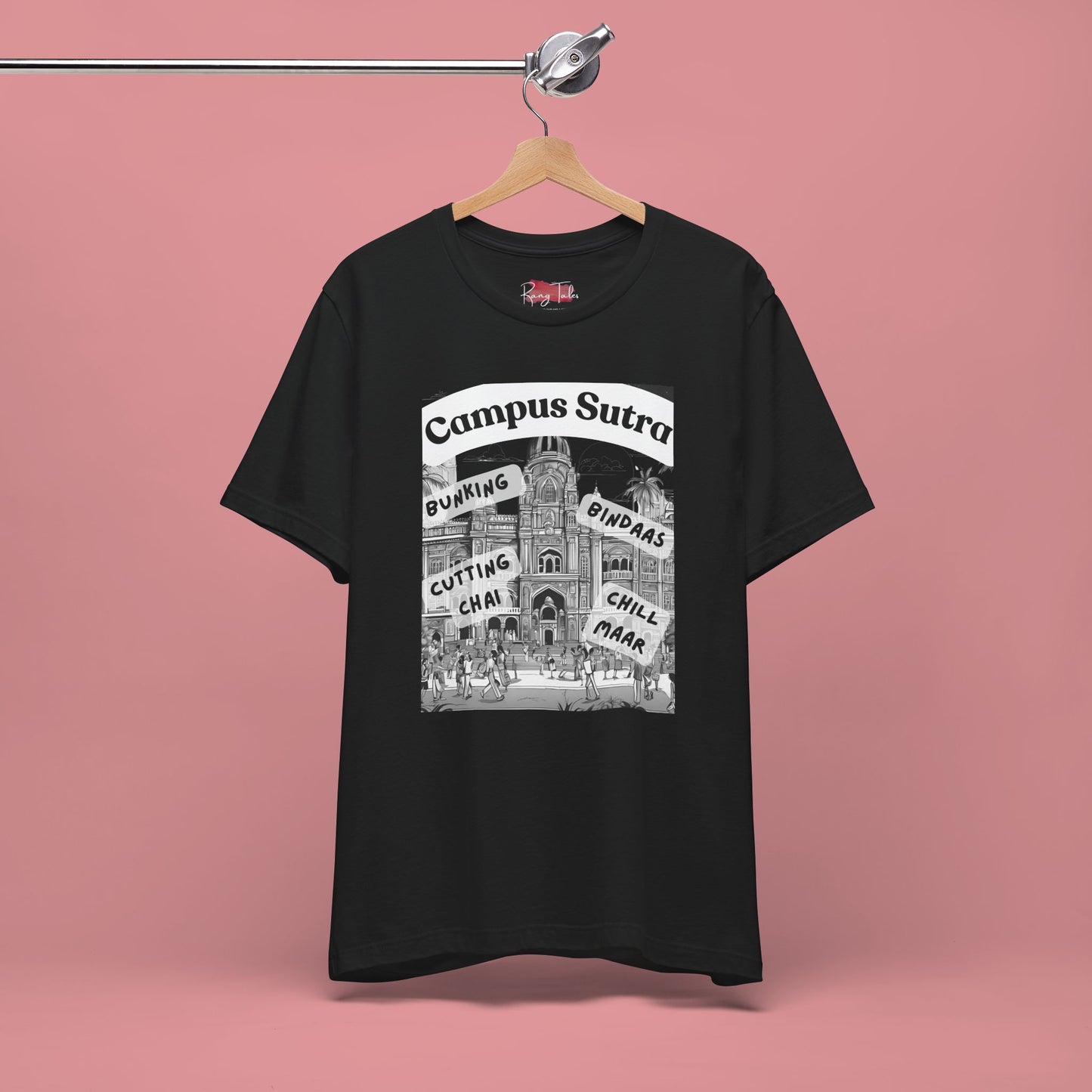 Black  College Campus Design Unisex T-Shirt