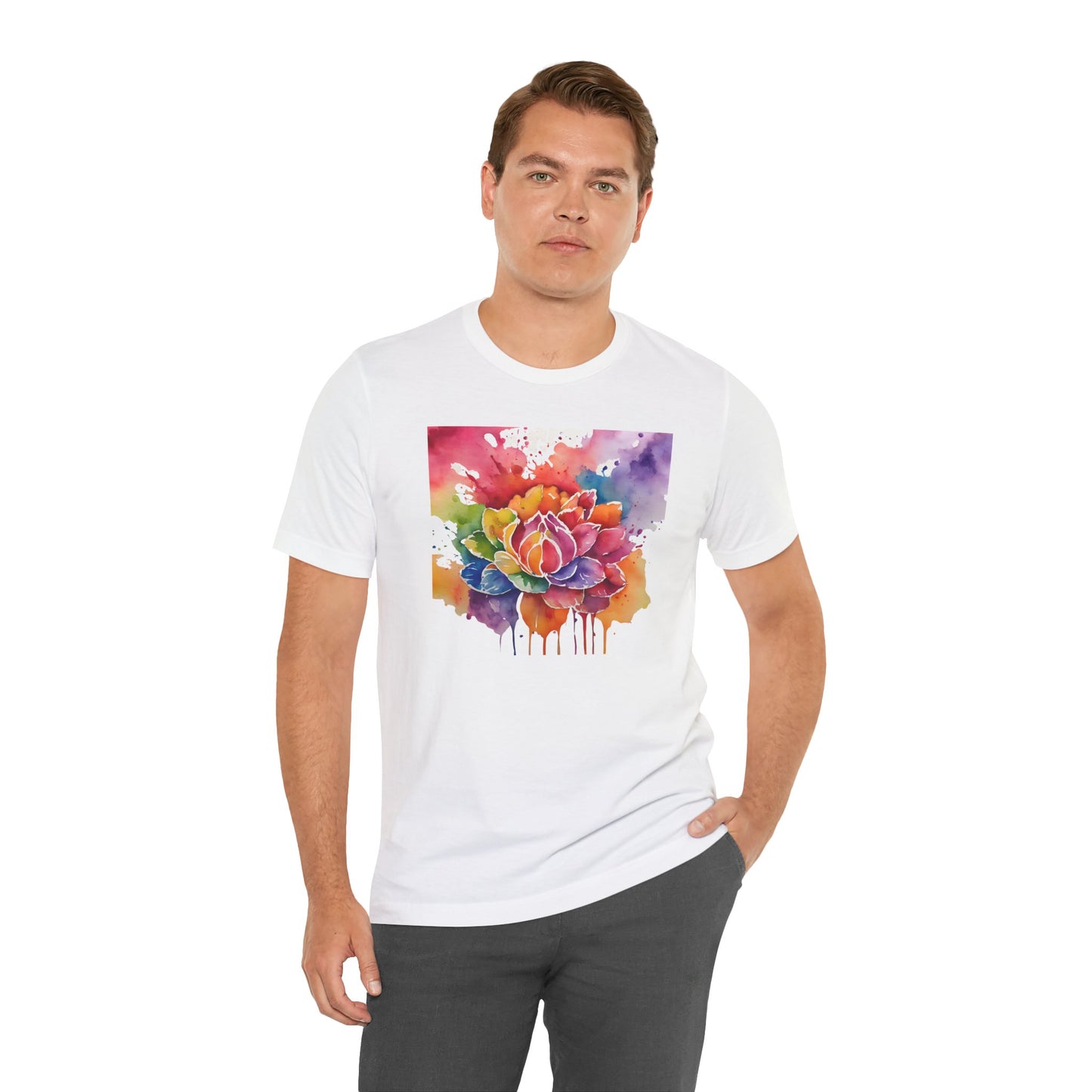 Lotus Unisex Tee - Colorful Design for Holi and beyond