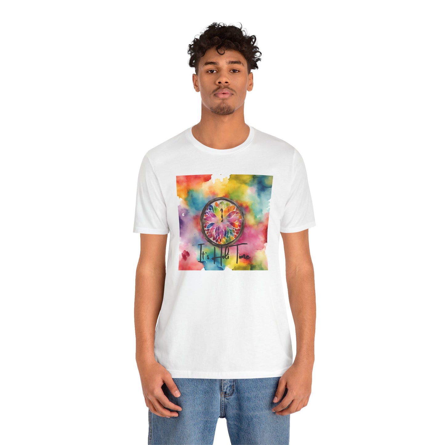 Holi Time Unisex White T-shirt