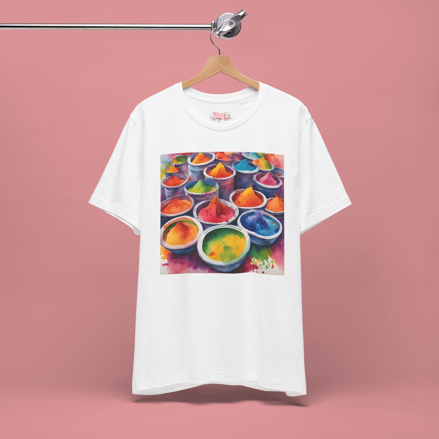 Holi Colors White Unisex T-Shirt