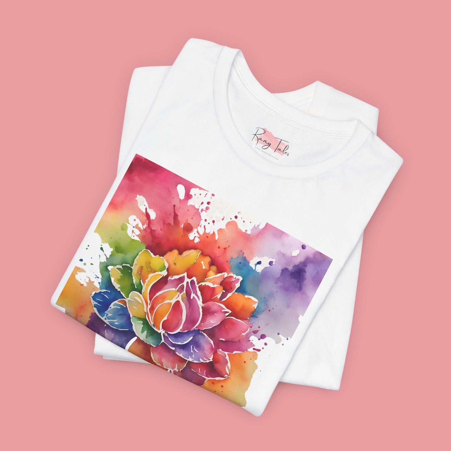 Lotus Unisex Tee - Colorful Design for Holi and beyond