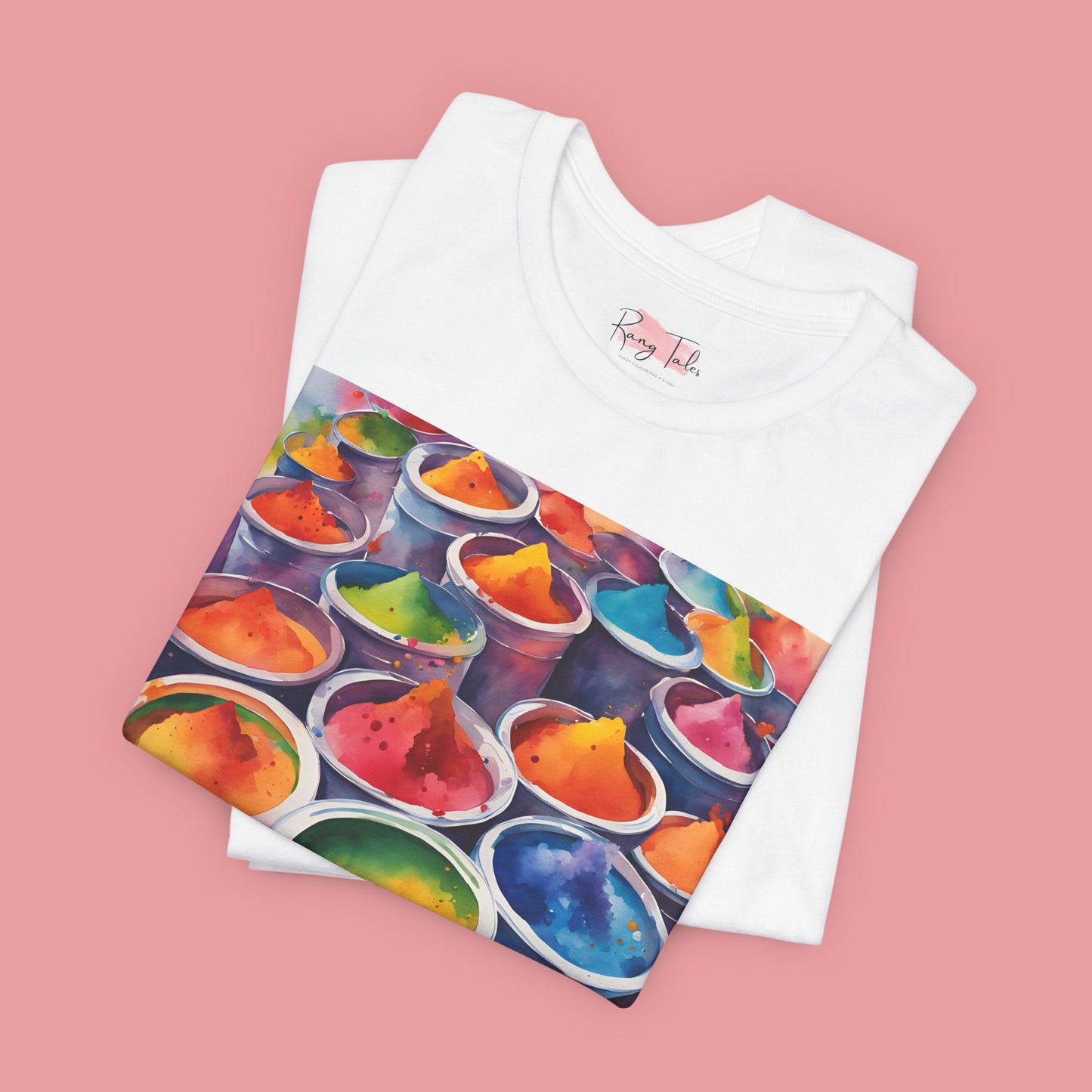 Holi Colors White Unisex T-Shirt