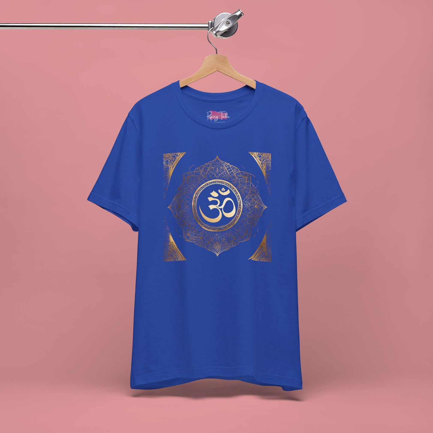 OM Design Unisex Tee - Indian Culture Super Soft Cotton T-shirt in Bold Colors