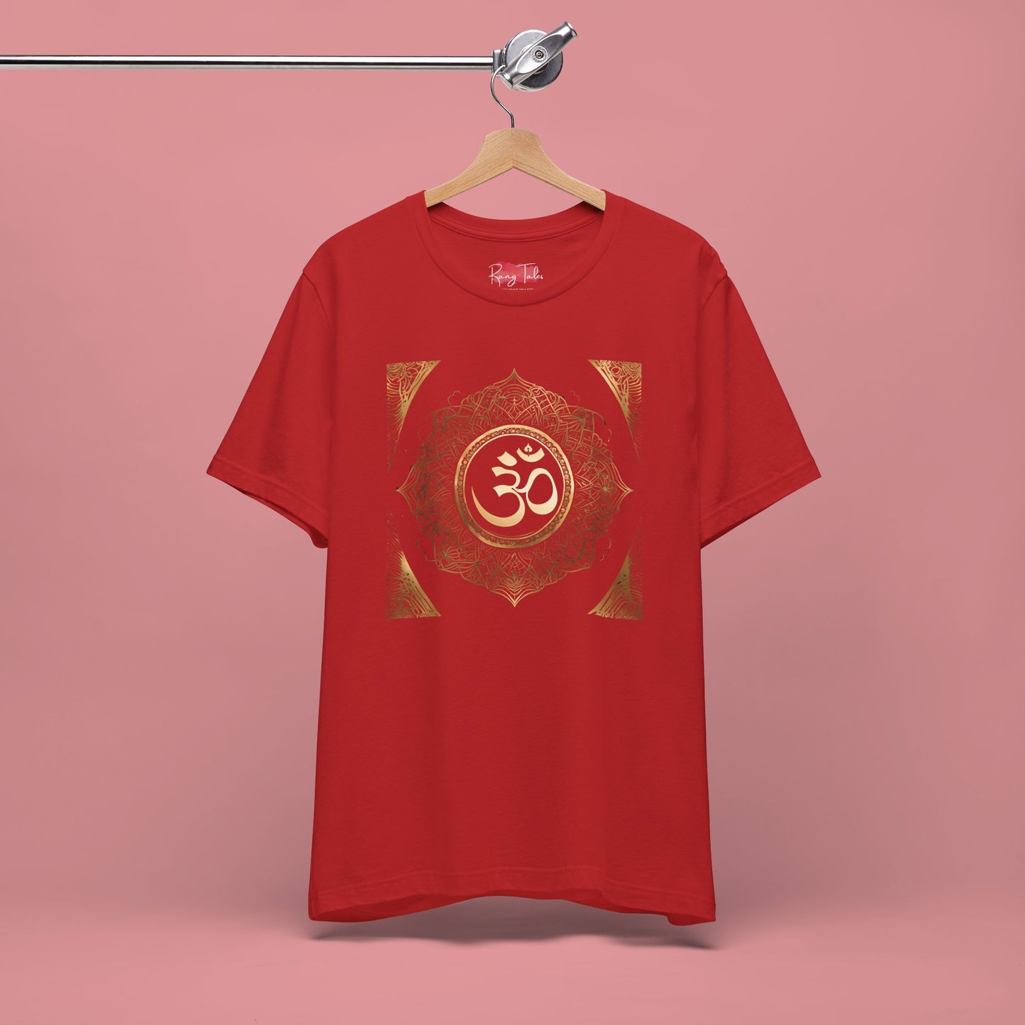 OM Design Unisex Tee - Indian Culture Super Soft Cotton T-shirt in Bold Colors