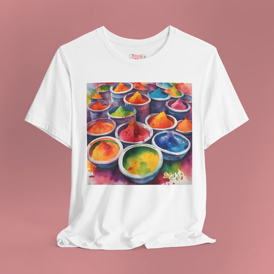 Holi Colors White Unisex T-Shirt