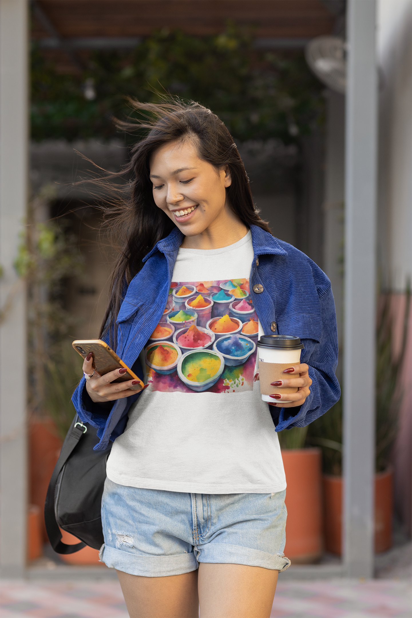 Holi Colors White Unisex T-Shirt