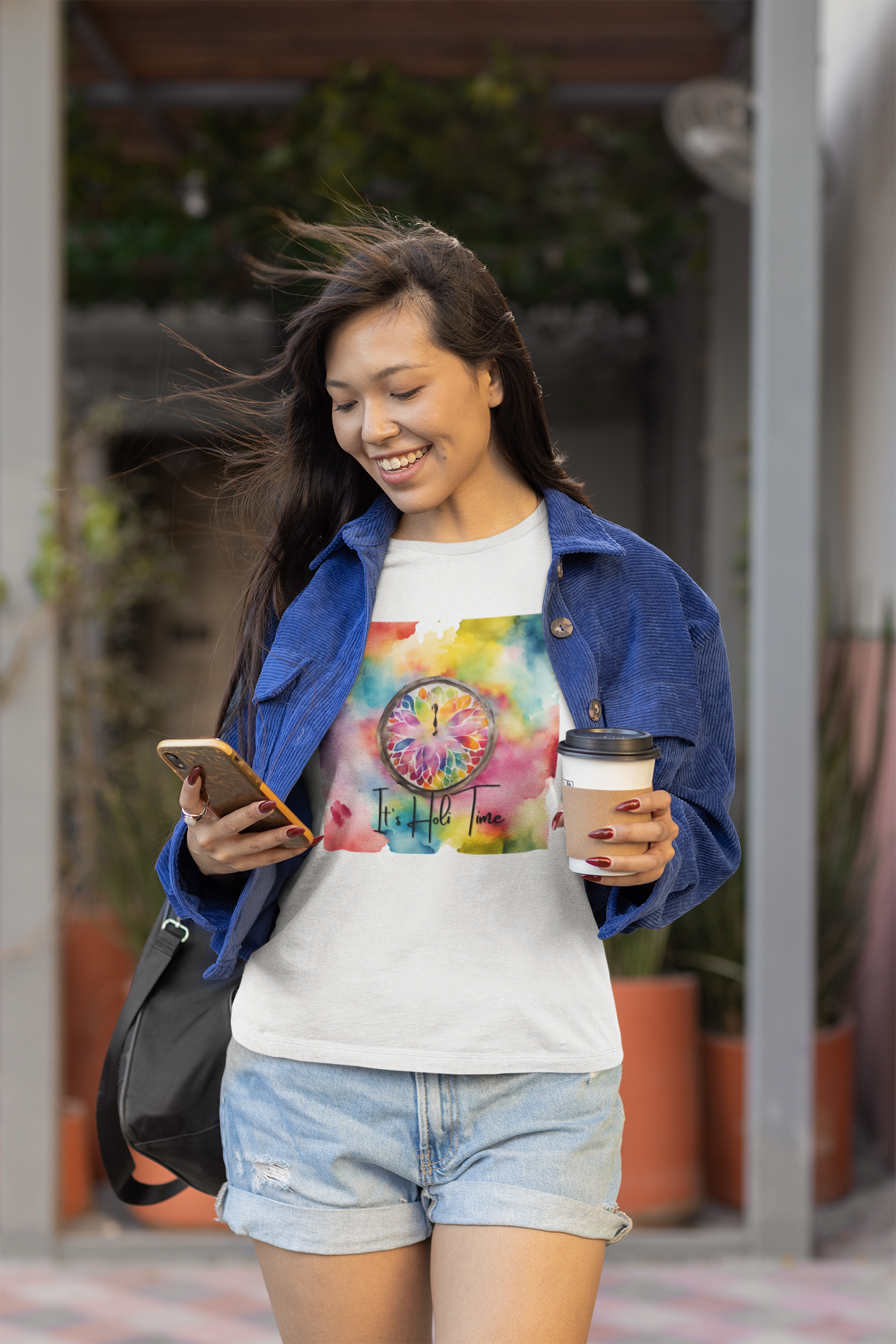 Holi Time Unisex White T-shirt