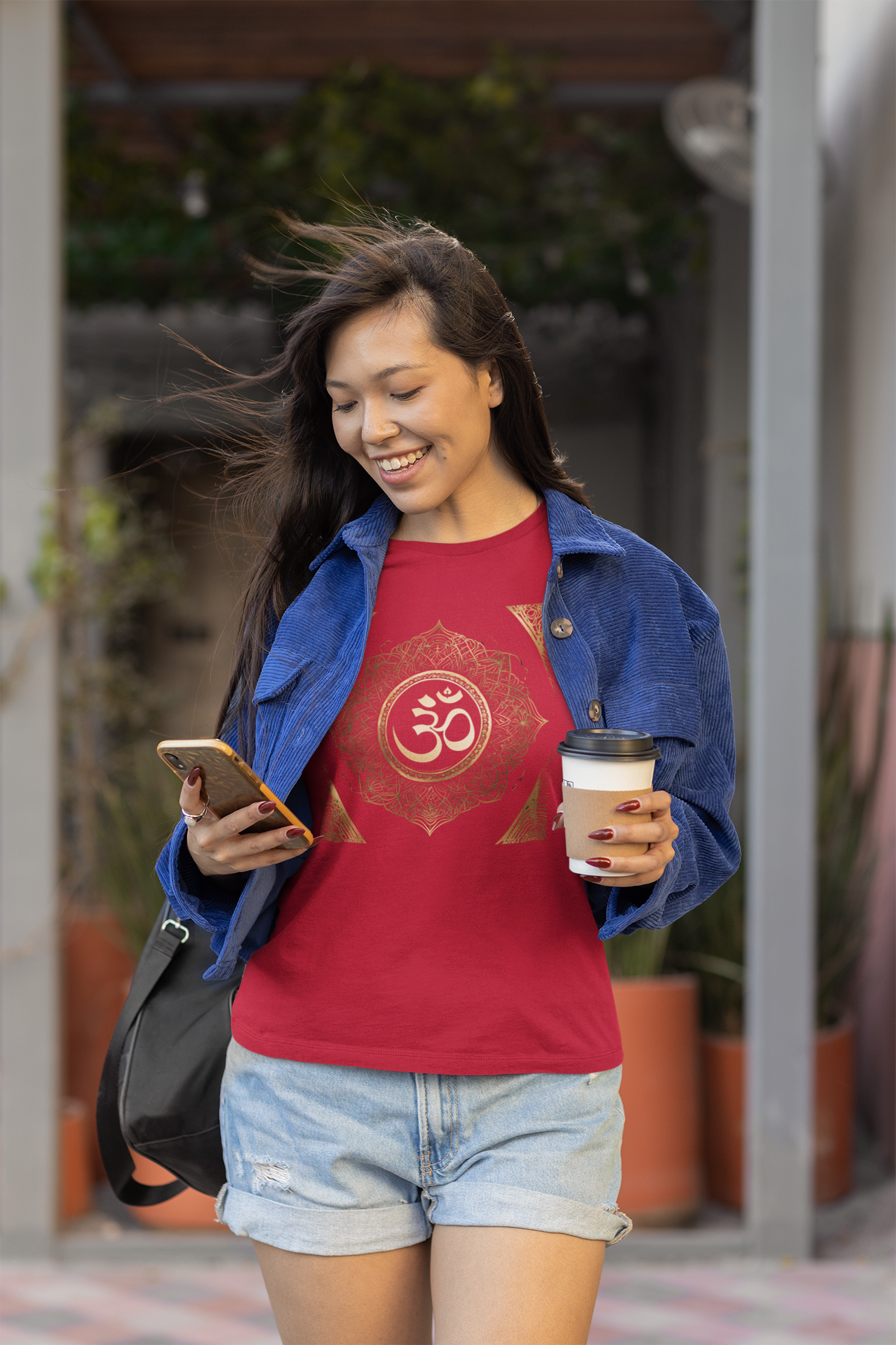 OM Design Unisex Tee - Indian Culture Super Soft Cotton T-shirt in Bold Colors