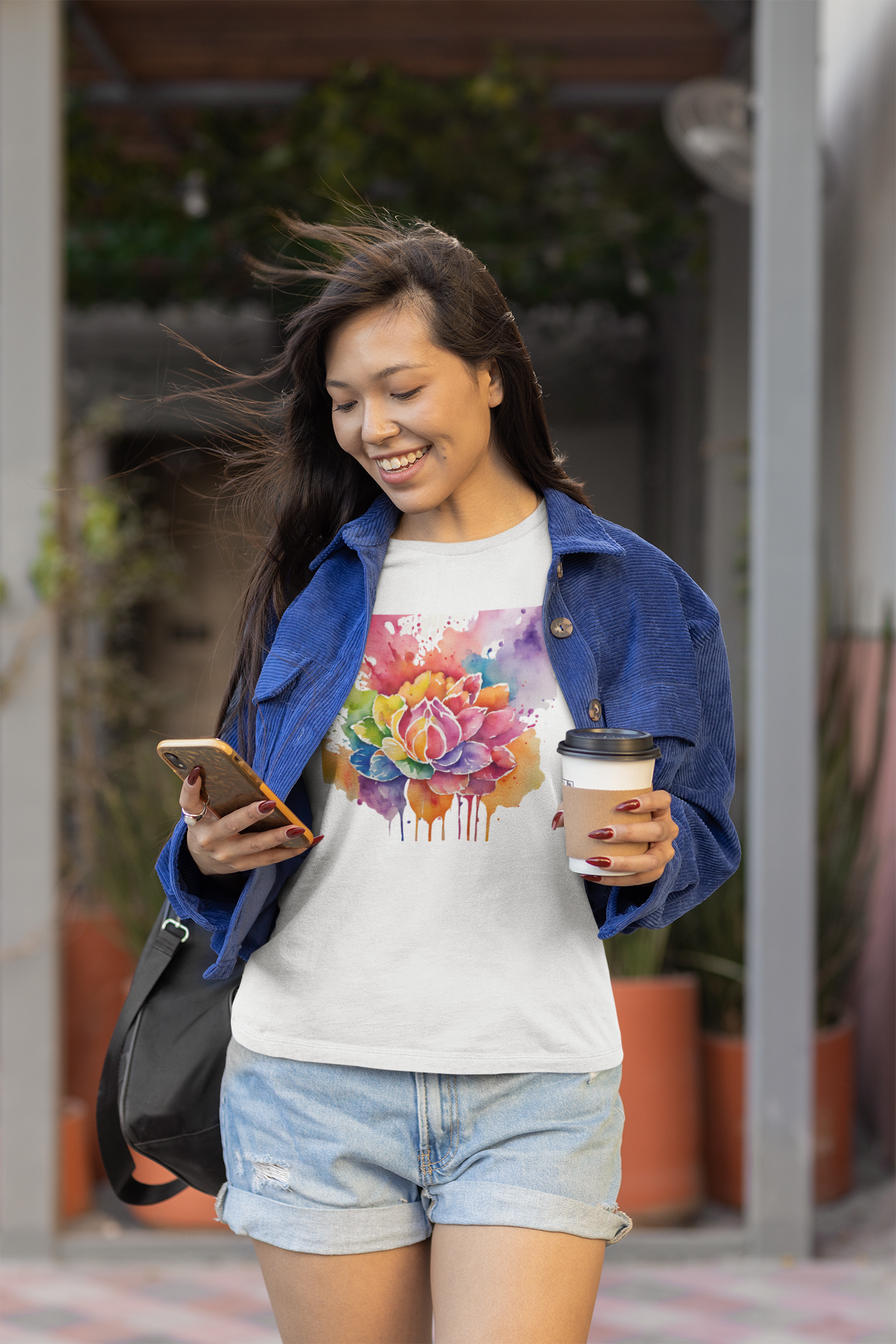 Lotus Unisex Tee - Colorful Design for Holi and beyond