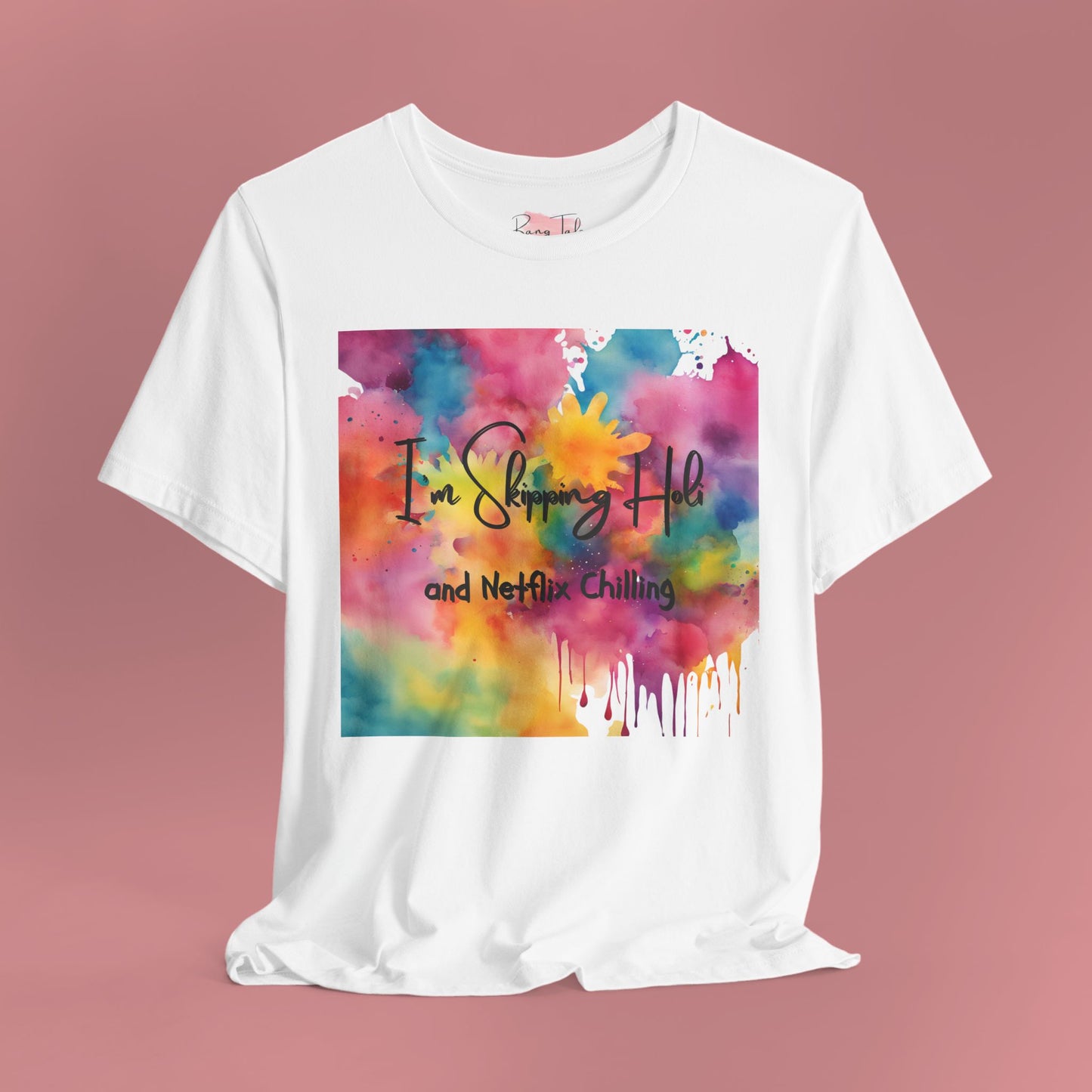 White Holi T-Shirt to Skip the Celebration