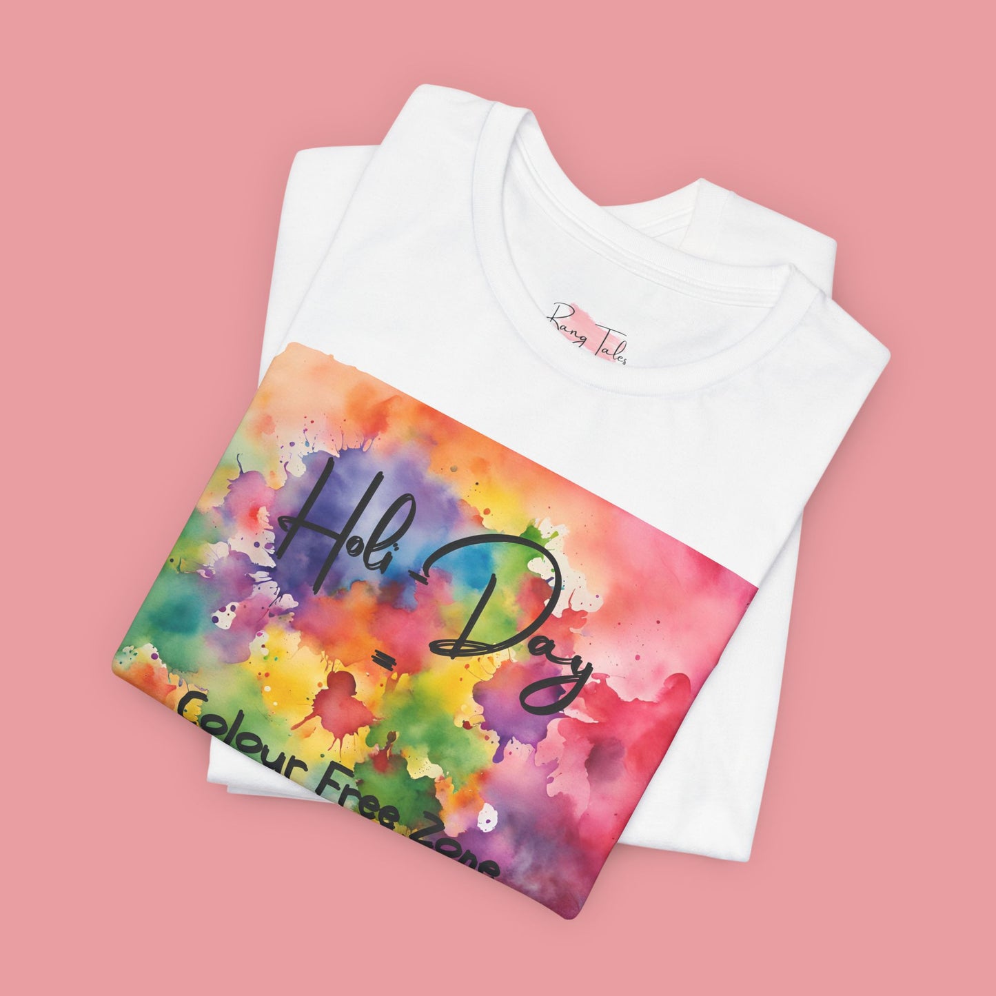 Holi Day White T-Shirt for Holi Celebration