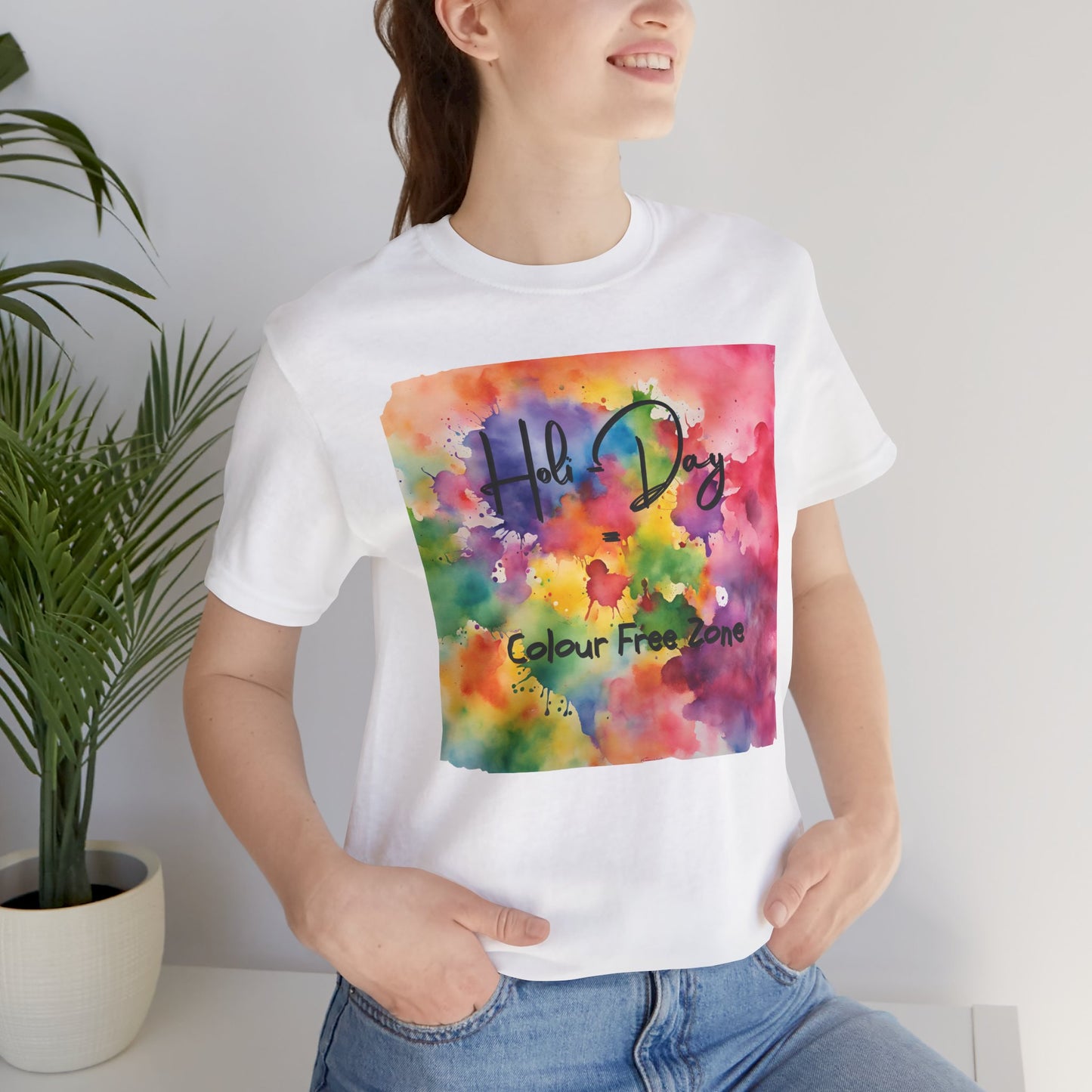 Holi Day White T-Shirt for Holi Celebration