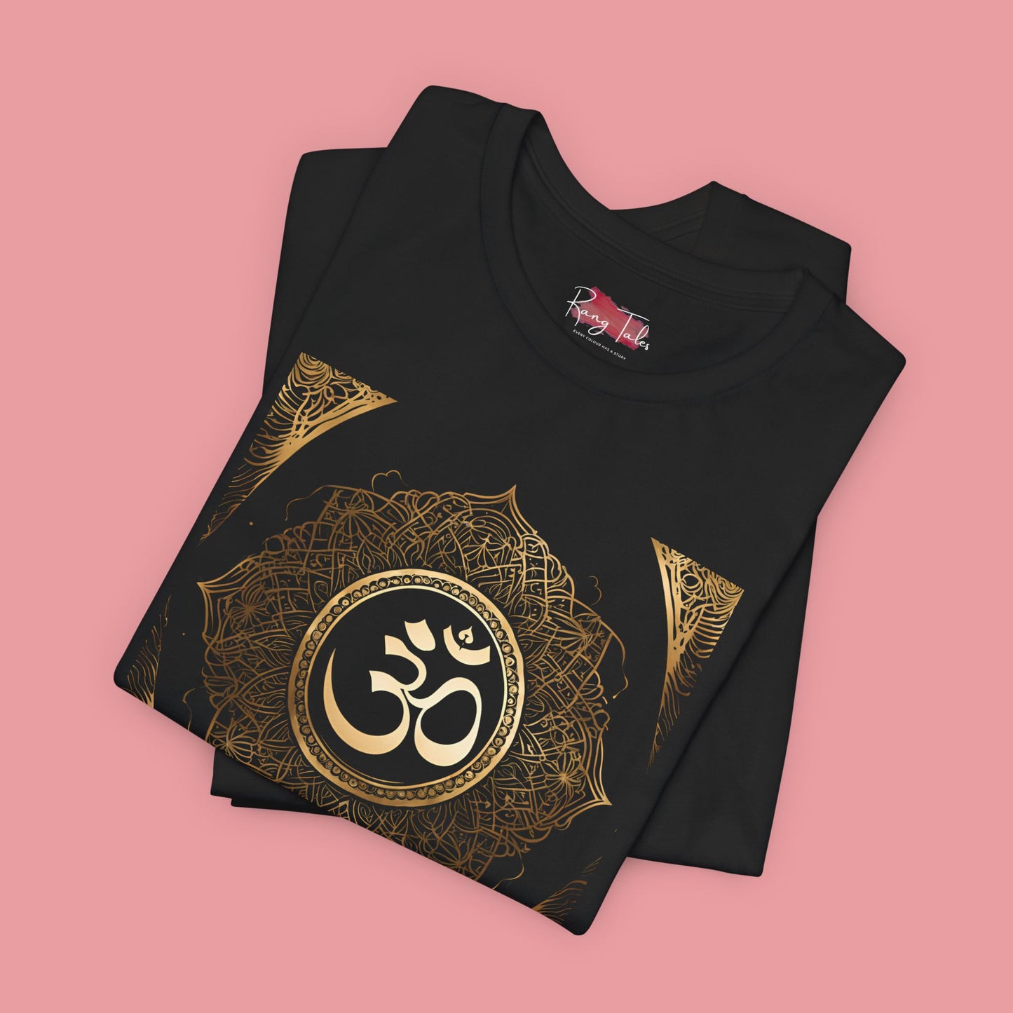 OM Design Unisex Tee - Indian Culture Super Soft Cotton T-shirt in Bold Colors