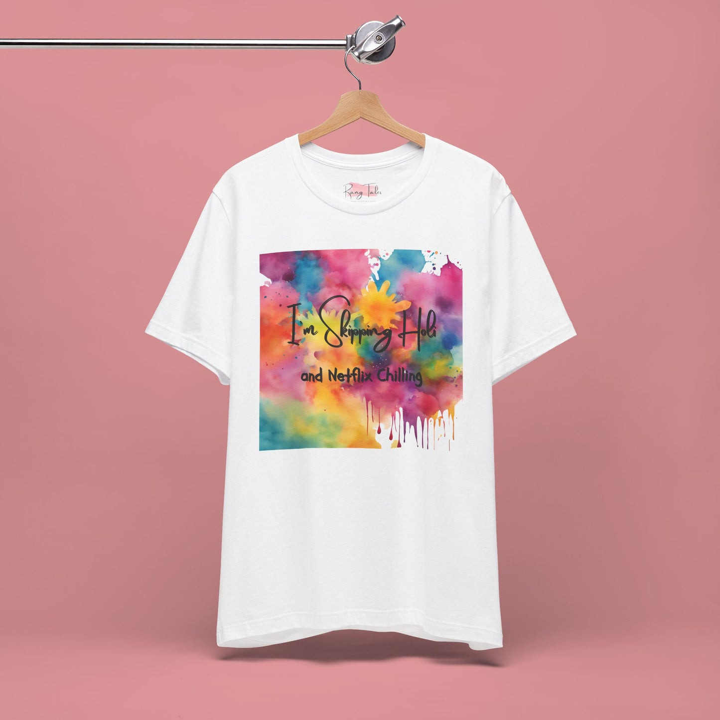 White Holi T-Shirt to Skip the Celebration