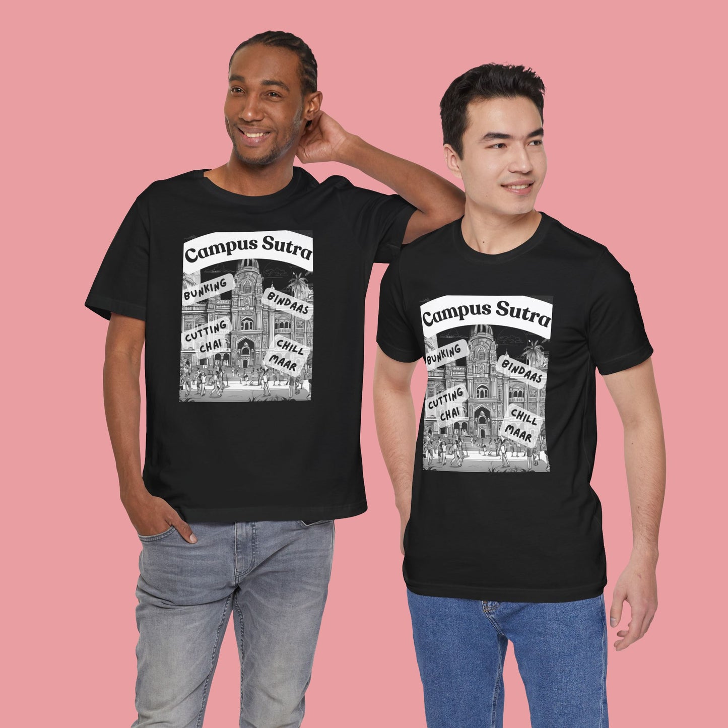 Black  College Campus Design Unisex T-Shirt