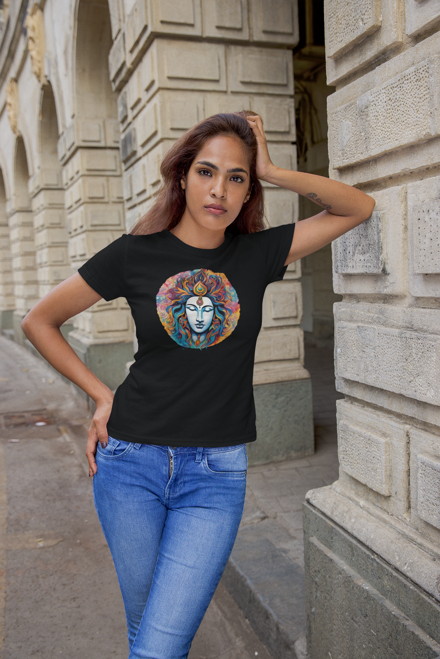 Spiritual Black T-Shirt for Yoga Enthusiasts - Unisex